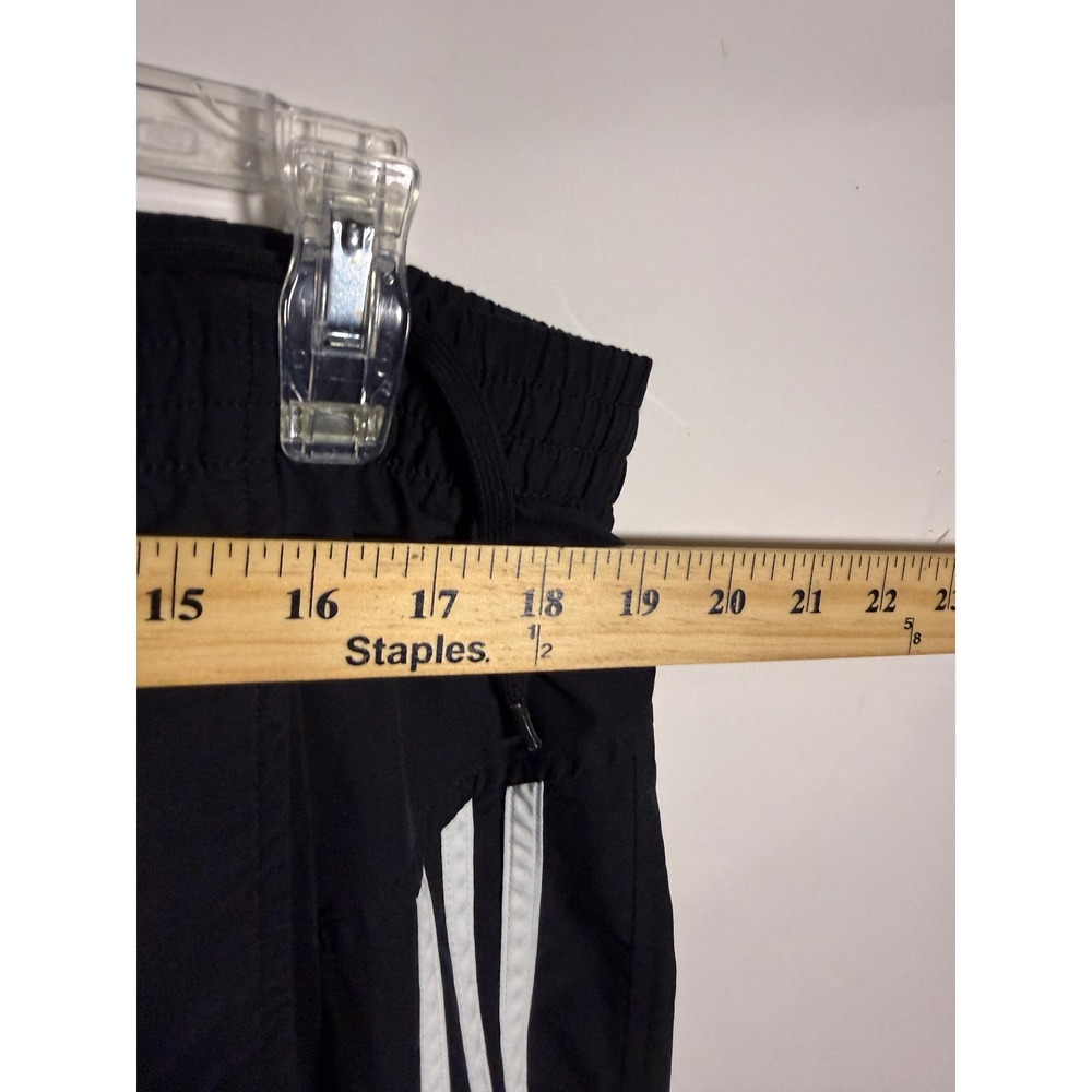 Adidas Mens Climalite Wind Pants Black White Stripe Zipper Cuff Size Large - Picture 8 of 8